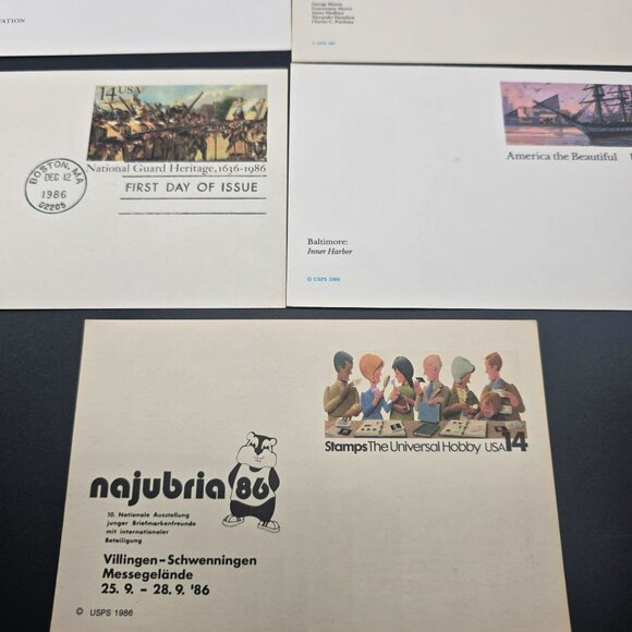 Vintage USPS First Day Of Issue Covers & Najubria 86 Postcards Lot LI3000 - Picture 5 of 7